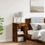 Mesita de noche madera de ingeniería roble ahumado 35x34x65 cm by vidaXL, Nightstands - Ref: Foro24-840584, Price: 41,97 €, D...