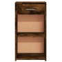 Mesita de noche madera de ingeniería roble ahumado 35x34x65 cm de vidaXL, Mesitas de noche - Ref: Foro24-840584, Precio: 43,96 €