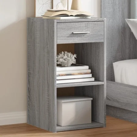 Nachttisch aus grauem Sonoma-Ingenieurholz 35x34x65 cm. von vidaXL, Nachttische - Ref: Foro24-840586, Preis: 49,97 €, Rabatt: %