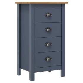 Nachttisch Hill, massives graues Kiefernholz, 46 x 35 x 49,5 cm von vidaXL, Sideboards - Ref: Foro24-288913, Preis: 87,86 €, ...