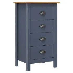Nachttisch Hill, massives graues Kiefernholz, 46 x 35 x 49,5 cm von vidaXL, Sideboards - Ref: Foro24-288913, Preis: 80,24 €, ...