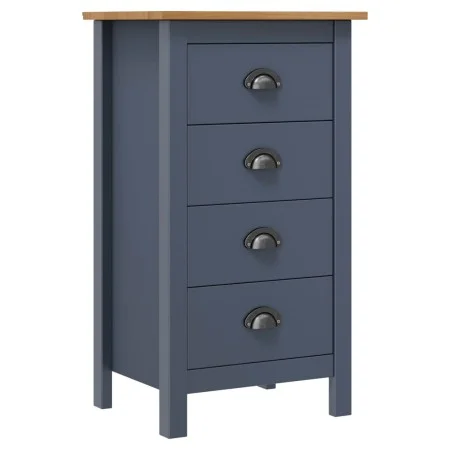 Hill bedside table solid gray pine wood 46x35x49.5 cm by vidaXL, Sideboards - Ref: Foro24-288913, Price: 86,38 €, Discount: %