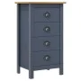 Hill bedside table solid gray pine wood 46x35x49.5 cm by vidaXL, Sideboards - Ref: Foro24-288913, Price: 86,38 €, Discount: %