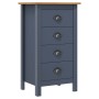 Mesita de noche Hill madera maciza de pino gris 46x35x49,5 cm de vidaXL, Aparadores - Ref: Foro24-288913, Precio: 90,64 €, De...