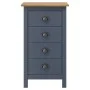 Hill bedside table solid gray pine wood 46x35x49.5 cm by vidaXL, Sideboards - Ref: Foro24-288913, Price: 86,38 €, Discount: %