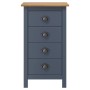 Mesita de noche Hill madera maciza de pino gris 46x35x49,5 cm de vidaXL, Aparadores - Ref: Foro24-288913, Precio: 90,64 €, De...