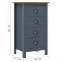 Hill bedside table solid gray pine wood 46x35x49.5 cm by vidaXL, Sideboards - Ref: Foro24-288913, Price: 86,38 €, Discount: %
