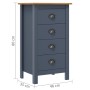 Mesita de noche Hill madera maciza de pino gris 46x35x49,5 cm de vidaXL, Aparadores - Ref: Foro24-288913, Precio: 90,64 €, De...
