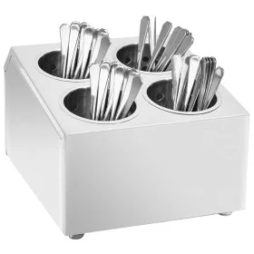 Cutlery holder 4 grids square stainless steel by vidaXL, Cutlery and utensil trays - Ref: Foro24-51229, Price: 65,55 €, Disco...