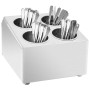 Cutlery holder 4 grids square stainless steel by vidaXL, Cutlery and utensil trays - Ref: Foro24-51229, Price: 72,12 €, Disco...
