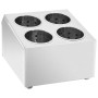 Cutlery holder 4 grids square stainless steel by vidaXL, Cutlery and utensil trays - Ref: Foro24-51229, Price: 72,12 €, Disco...