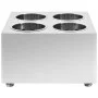 Soporte para cubiertos 4 rejillas acero inoxidable cuadrado de vidaXL, Bandejas de cubiertos y utensilios - Ref: Foro24-51229...