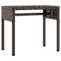 Lounger with hood and brown synthetic rattan table by vidaXL, Loungers - Ref: Foro24-368198, Price: 193,31 €, Discount: %