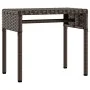 Lounger with hood and brown synthetic rattan table by vidaXL, Loungers - Ref: Foro24-368198, Price: 211,76 €, Discount: %