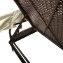Lounger with hood and brown synthetic rattan table by vidaXL, Loungers - Ref: Foro24-368198, Price: 211,76 €, Discount: %