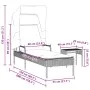Lounger with hood and brown synthetic rattan table by vidaXL, Loungers - Ref: Foro24-368198, Price: 211,76 €, Discount: %