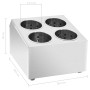 Cutlery holder 4 grids square stainless steel by vidaXL, Cutlery and utensil trays - Ref: Foro24-51229, Price: 72,12 €, Disco...