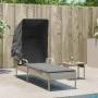 Sun lounger with light gray synthetic rattan hood by vidaXL, Loungers - Ref: Foro24-368193, Price: 200,01 €, Discount: %