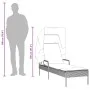 Sun lounger with light gray synthetic rattan hood by vidaXL, Loungers - Ref: Foro24-368193, Price: 200,01 €, Discount: %