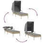 Sun lounger with beige synthetic rattan hood by vidaXL, Loungers - Ref: Foro24-368191, Price: 194,58 €, Discount: %