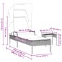 Liege mit Verdeck und beigem Synthetik-Rattan-Tisch von vidaXL, Liegen - Ref: Foro24-368201, Preis: 193,99 €, Rabatt: %