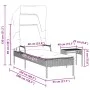 Liege mit Verdeck und beigem Synthetik-Rattan-Tisch von vidaXL, Liegen - Ref: Foro24-368201, Preis: 207,84 €, Rabatt: %