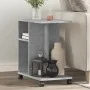 Concrete gray engineering wood wheels side table 50x30x55cm by vidaXL, Side tables - Ref: Foro24-840572, Price: 40,91 €, Disc...