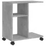 Concrete gray engineering wood wheels side table 50x30x55cm by vidaXL, Side tables - Ref: Foro24-840572, Price: 40,91 €, Disc...