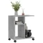 Concrete gray engineering wood wheels side table 50x30x55cm by vidaXL, Side tables - Ref: Foro24-840572, Price: 40,91 €, Disc...