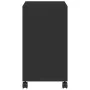Side table with wheels black engineered wood 50x30x55 cm by vidaXL, Side tables - Ref: Foro24-840570, Price: 42,06 €, Discoun...
