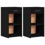Mesitas de noche 2 uds madera de ingeniería negro 35x34x65 cm de vidaXL, Mesitas de noche - Ref: Foro24-840579, Precio: 65,21...