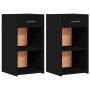 Mesitas de noche 2 uds madera de ingeniería negro 35x34x65 cm de vidaXL, Mesitas de noche - Ref: Foro24-840579, Precio: 66,07...