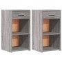 Mesitas noche 2 uds madera ingeniería gris Sonoma 35x34x65 cm de vidaXL, Mesitas de noche - Ref: Foro24-840587, Precio: 65,18...
