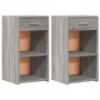 Nachttische 2 Einheiten Sonomagraues Holzwerkstoff 35x34x65 cm von vidaXL, Nachttische - Ref: Foro24-840587, Preis: 64,25 €, ...