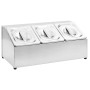 Gastronorm tray support with 3 1/6 stainless steel trays by vidaXL, Kitchen utensil containers - Ref: Foro24-51220, Price: 59...