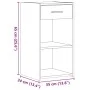 Mesitas noche 2 uds madera ingeniería gris Sonoma 35x34x65 cm de vidaXL, Mesitas de noche - Ref: Foro24-840587, Precio: 64,34...