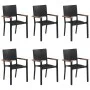 Garden dining set 7 pieces black synthetic rattan by vidaXL, Garden sets - Ref: Foro24-3070765, Price: 629,18 €, Discount: %