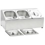 Gastronorm tray support with 3 1/6 stainless steel trays by vidaXL, Kitchen utensil containers - Ref: Foro24-51220, Price: 59...