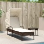 Liegestuhl mit braunem Kunststoff-Rattanverdeck. von vidaXL, Liegen - Ref: Foro24-368189, Preis: 180,97 €, Rabatt: %