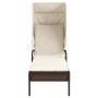 Liegestuhl mit braunem Kunststoff-Rattanverdeck. von vidaXL, Liegen - Ref: Foro24-368189, Preis: 180,97 €, Rabatt: %