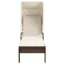 Tumbona con capota ratán sintético marrón by vidaXL, Loungers - Ref: Foro24-368189, Price: 198,26 €, Discount: %
