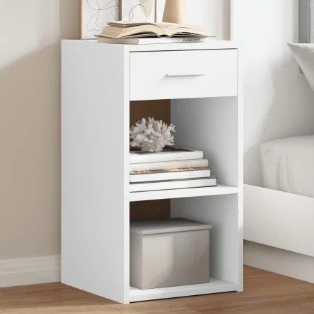 Nachttische 2 Stück aus weißem Ingenieurholz 35x34x65 cm von vidaXL, Nachttische - Ref: Foro24-840577, Preis: 63,43 €, Rabatt: %