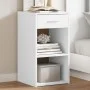 Nachttische 2 Stück aus weißem Ingenieurholz 35x34x65 cm von vidaXL, Nachttische - Ref: Foro24-840577, Preis: 63,43 €, Rabatt: %