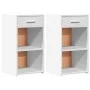 Nachttische 2 Stück aus weißem Ingenieurholz 35x34x65 cm von vidaXL, Nachttische - Ref: Foro24-840577, Preis: 63,43 €, Rabatt: %