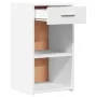 Nachttische 2 Stück aus weißem Ingenieurholz 35x34x65 cm von vidaXL, Nachttische - Ref: Foro24-840577, Preis: 63,43 €, Rabatt: %