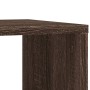 Mesa auxiliar ruedas madera ingeniería marrón roble 50x30x55cm