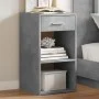 Mesita de noche madera de ingeniería gris hormigón 35x34x65 cm de vidaXL, Mesitas de noche - Ref: Foro24-840582, Precio: 36,6...