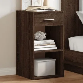 Mesitas noche 2 uds madera ingeniería marrón roble 35x34x65 cm by vidaXL, Nightstands - Ref: Foro24-840589, Price: 66,34 €, D...