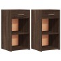 Mesitas noche 2 uds madera ingeniería marrón roble 35x34x65 cm by vidaXL, Nightstands - Ref: Foro24-840589, Price: 67,06 €, D...