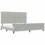 Estructura de cama Gris claro 200 x 200 cm Terciopelo